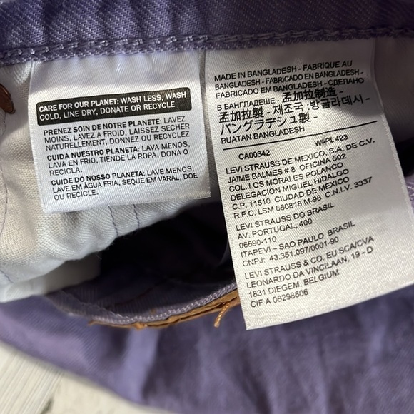 Levi’s 501 Button Fly Purple Jeans Size 44 - Picture 6 of 9
